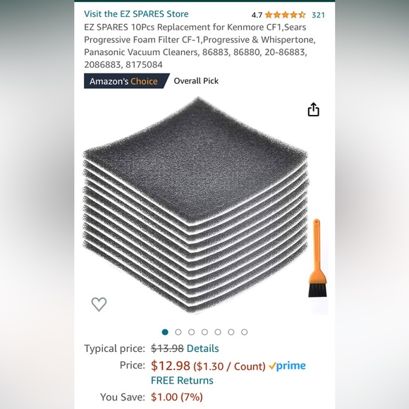 cf1, vacuum cleaner filters - Picture 1 of 2